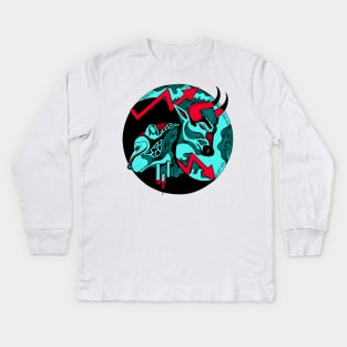 Turqred Bull and Bear Kids Long Sleeve T-Shirt